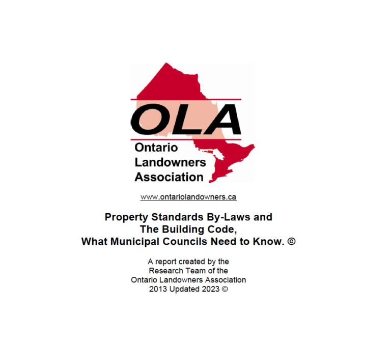 Property Standards ByLaws and The Building Code, What Municipal
